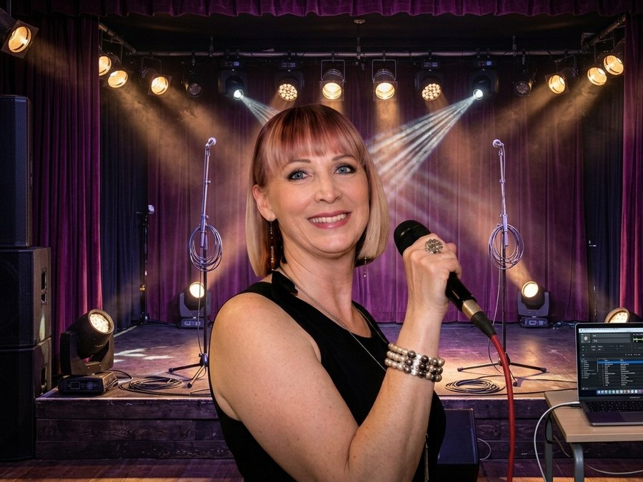 Lucie, chanteuse des Marchands de bonheur